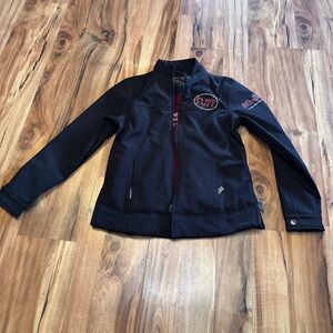 Cowgirl Tuff Never Give Up Black Rodeo Softshell Jacket Size S